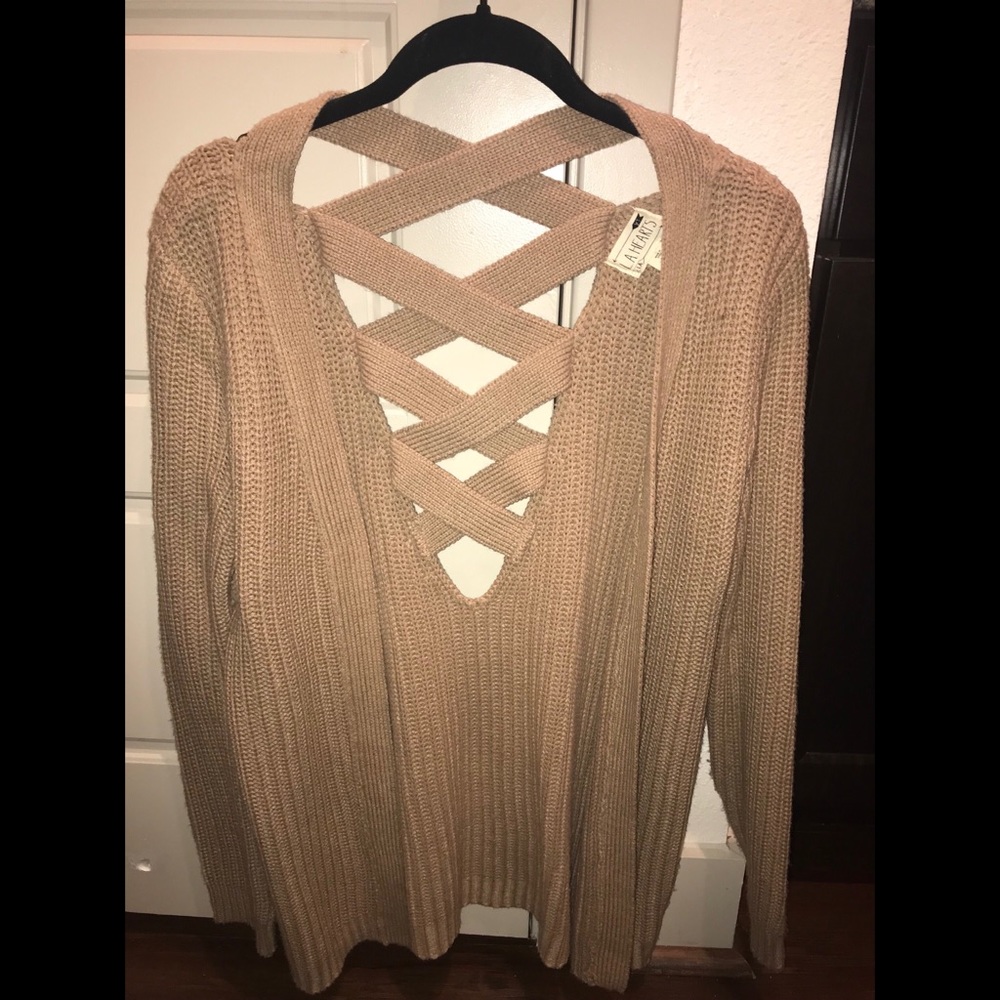Pacsun (La Hearts) Tan Cardigan